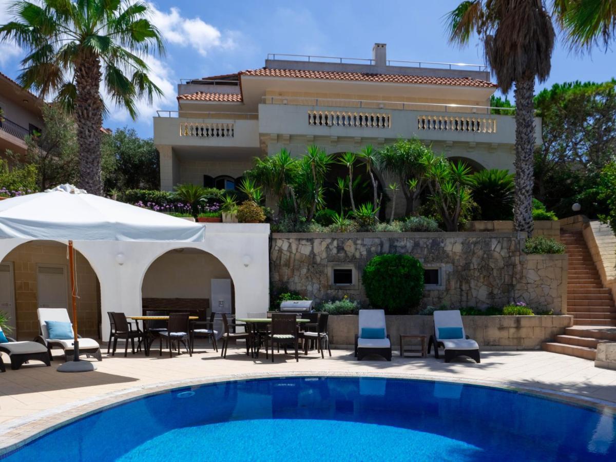Villa Palma - Sunset Sea Views With Pool, Jacuzzi, Sauna And Games Room Меллиеха Экстерьер фото