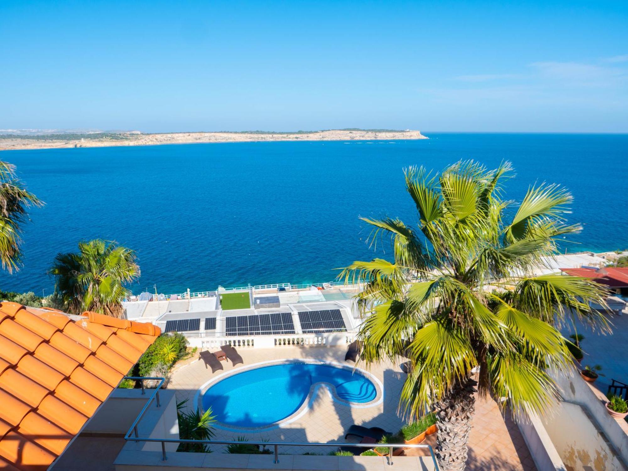 Villa Palma - Sunset Sea Views With Pool, Jacuzzi, Sauna And Games Room Меллиеха Экстерьер фото